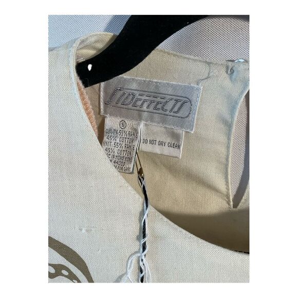 SideEffects Women’s Vintage Beige 80s Sweater Big Shoulder Pads Size 8 - Picture 4 of 16